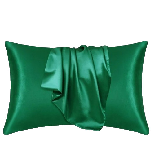 Full Body Pillowcase - 20x54 size pillowcase - Hunter Green Bridal Satin