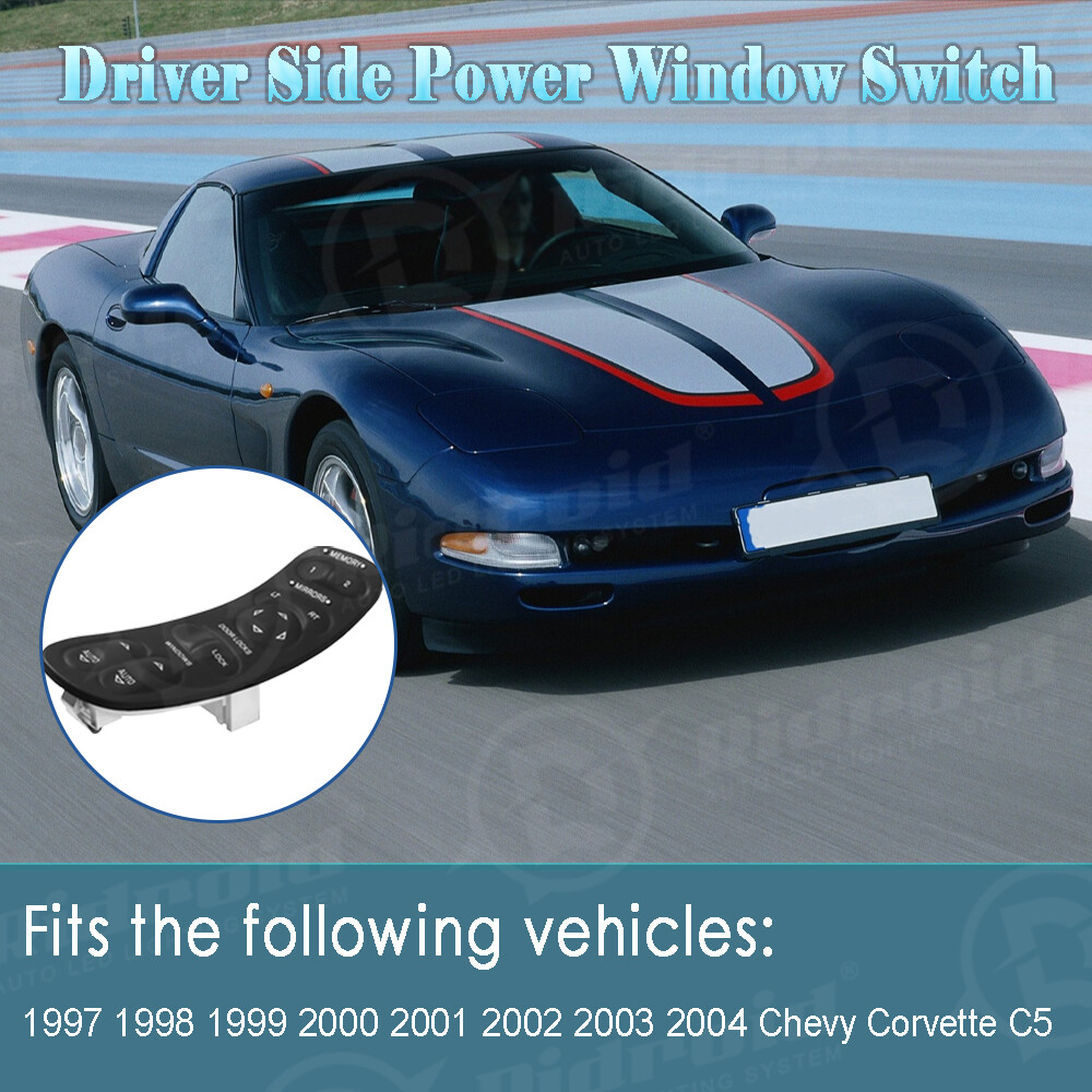 Master Power Window Switch Left Driver Side for Chevrolet C5 Corvette 19209381