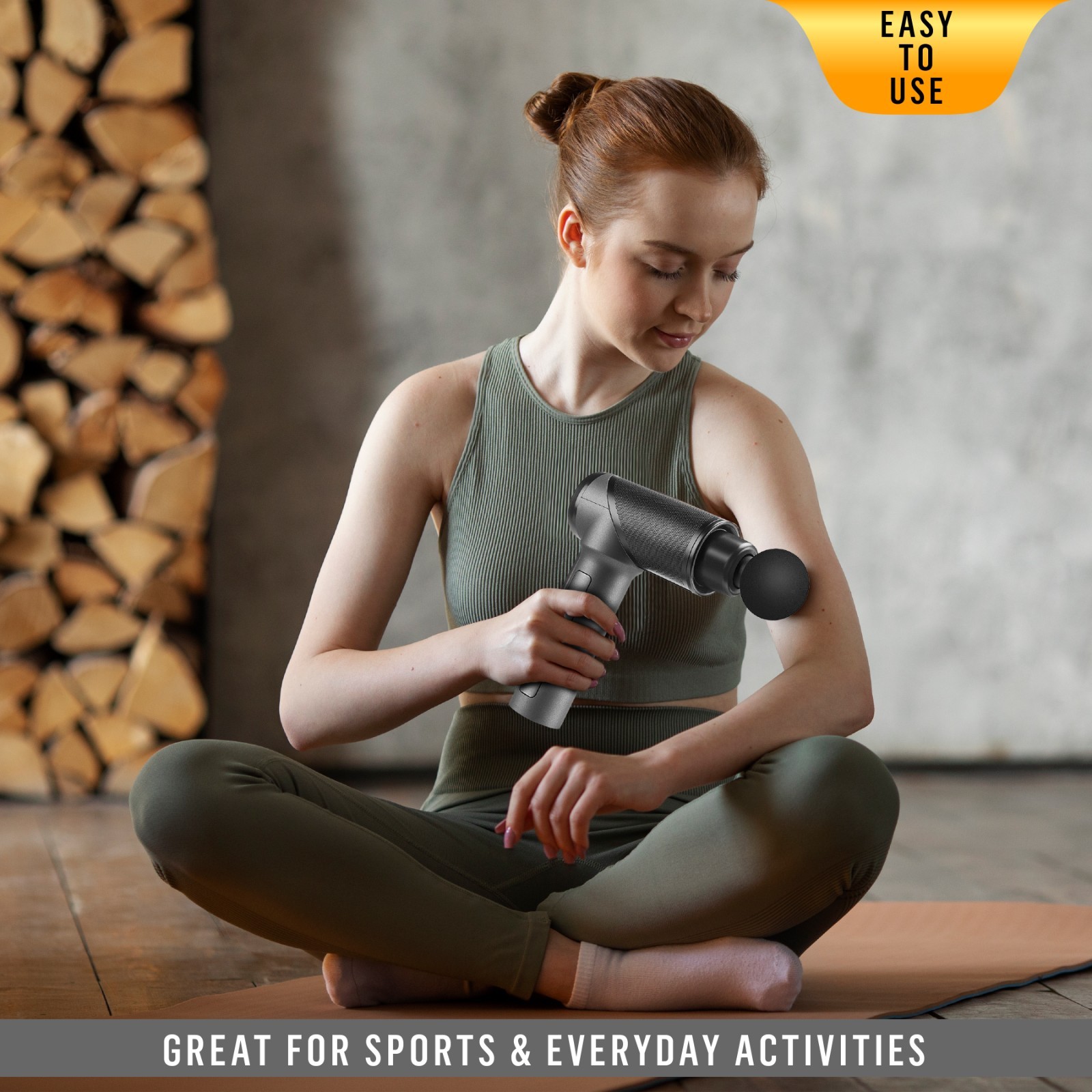 VI Pro Mini Massage Gun — Deep Tissue Percussion Massager with 6 Attachments