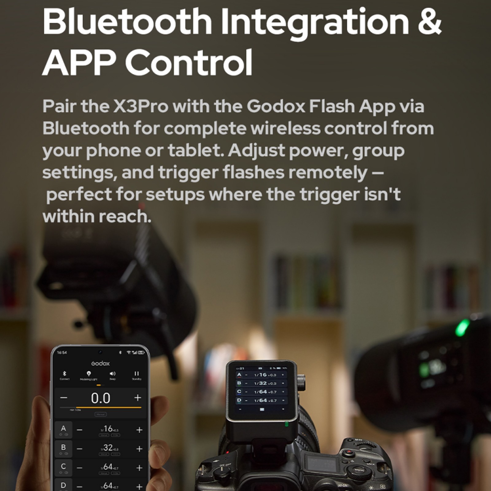 Godox X3Pro F Touchscreen TTL Wireless 2.4" LCD Screen Flash Trigger for Fuji