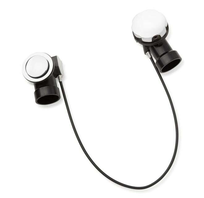 Signature Hardware ABS Cable Drain/Overflow for Alcove Tubs  | Chrome | 446726