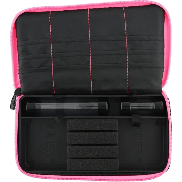 PINK VIPER PLASMA DART CASE WILL HOLD 1 SET FULLY LOADED DARTS