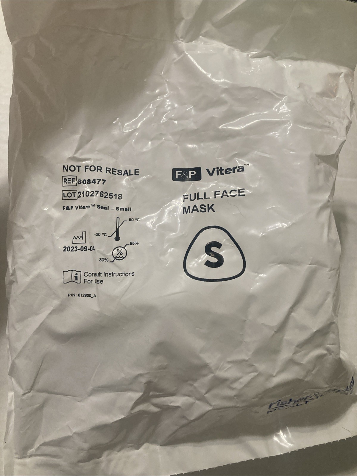 F&P VITERA 608477 FULL FACE MASK SEALED SIZE SMALL New Sealed
