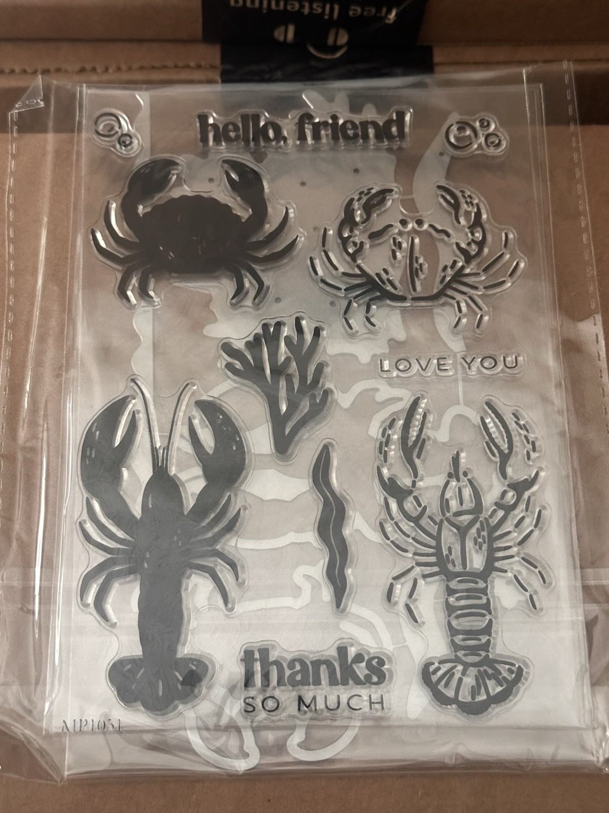 Stamps & Dies Set For Scrapbooking & Card Making Sea Life Crab Lobster Brand New