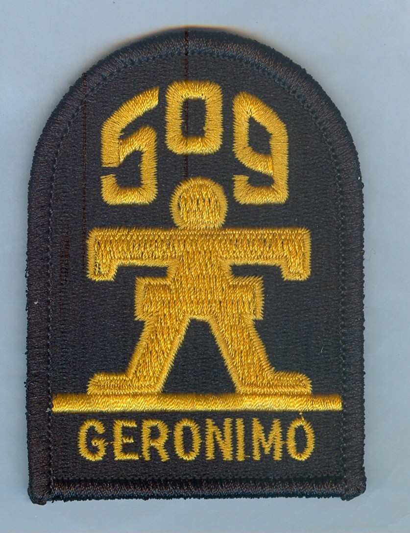 U.S. ARMY 509th INFANTRY POCKET / HELMET PATCH - FULL COLOR (GOLD) .. MINT .. X