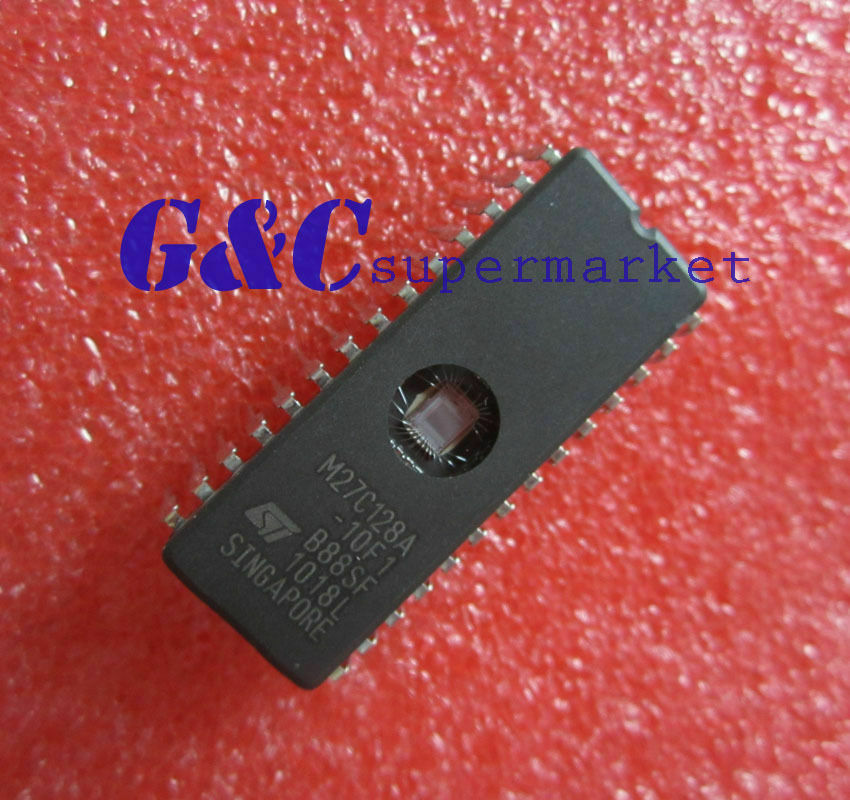 10PCS  M27C128A-10F1 IC EPROM UV 128KBIT 100NS 28CDIP NEW QUALITY A2TM