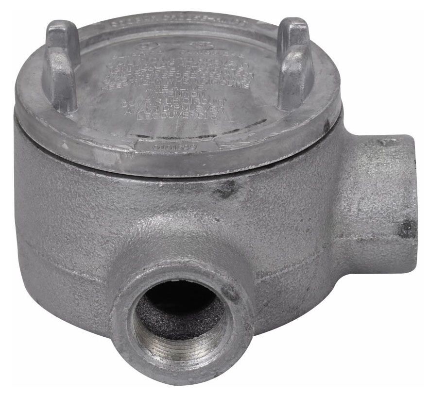 Crouse-Hinds GUAL26, Rigid Conduit Outlet Box And Cover, 3/4" Iron, 1 PC