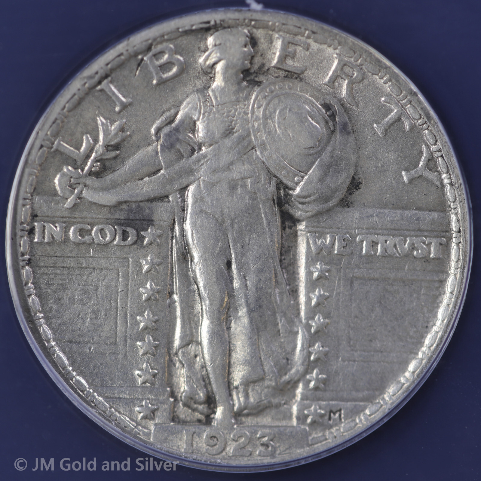 1923 25C Standing Liberty Quarter ANACS AU 50 About Almost Uncirculated