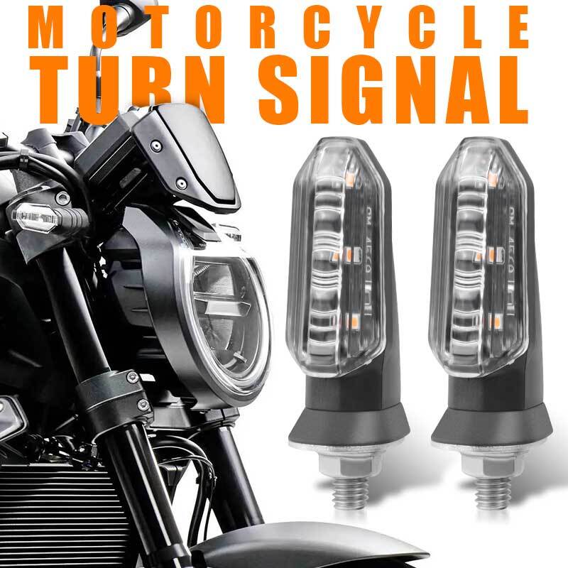 4X Universal Clear Mini LED Motorcycle Turn Signal Indicator Amber Blinker Light