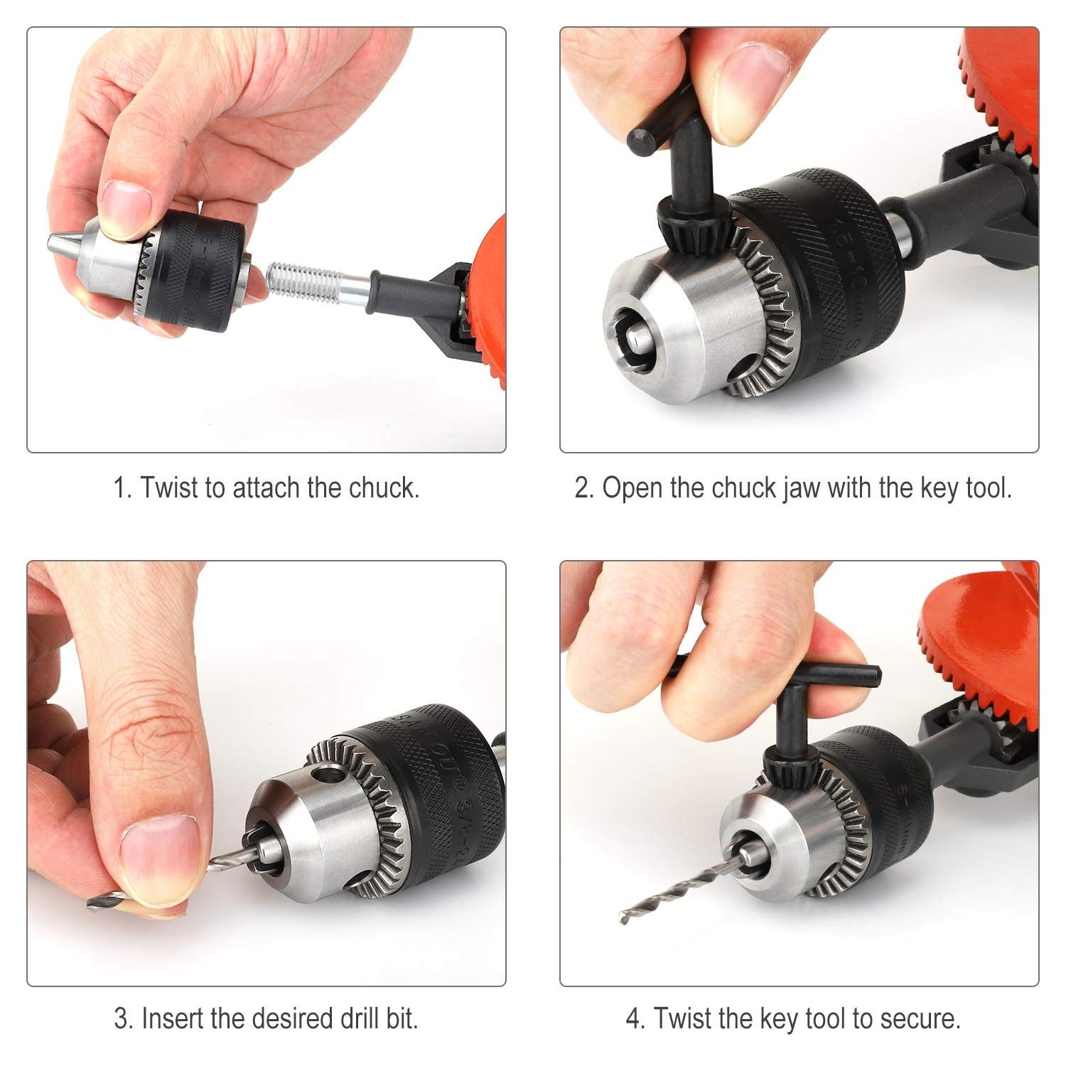 Housolution Hand Drill, Powerful 3/8 inches (1.5-10mm) Capacity
