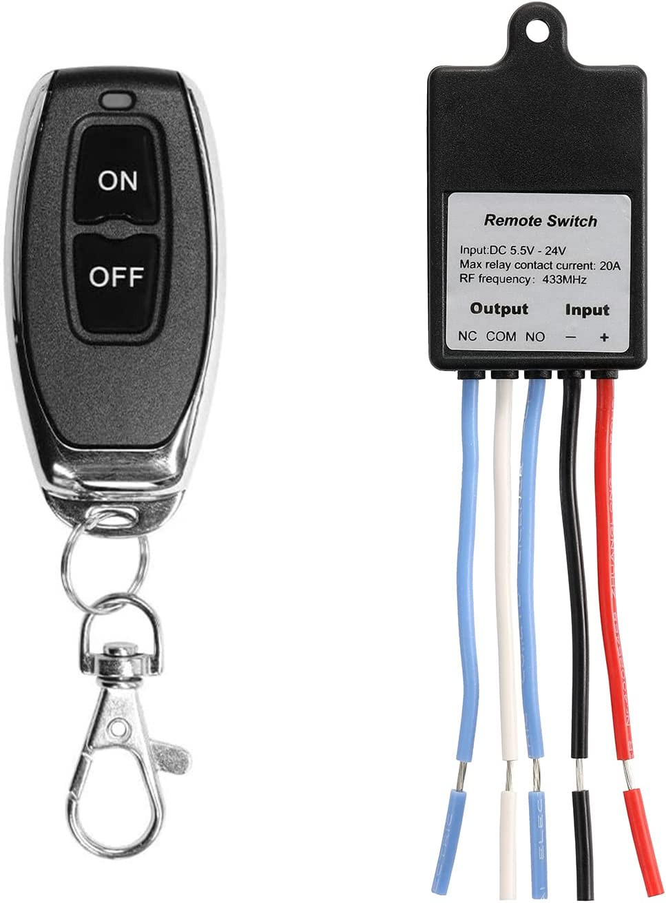 Mini Wireless Remote Control Switch DC 12V 24V 1 Channel RF Relay Latched Swi