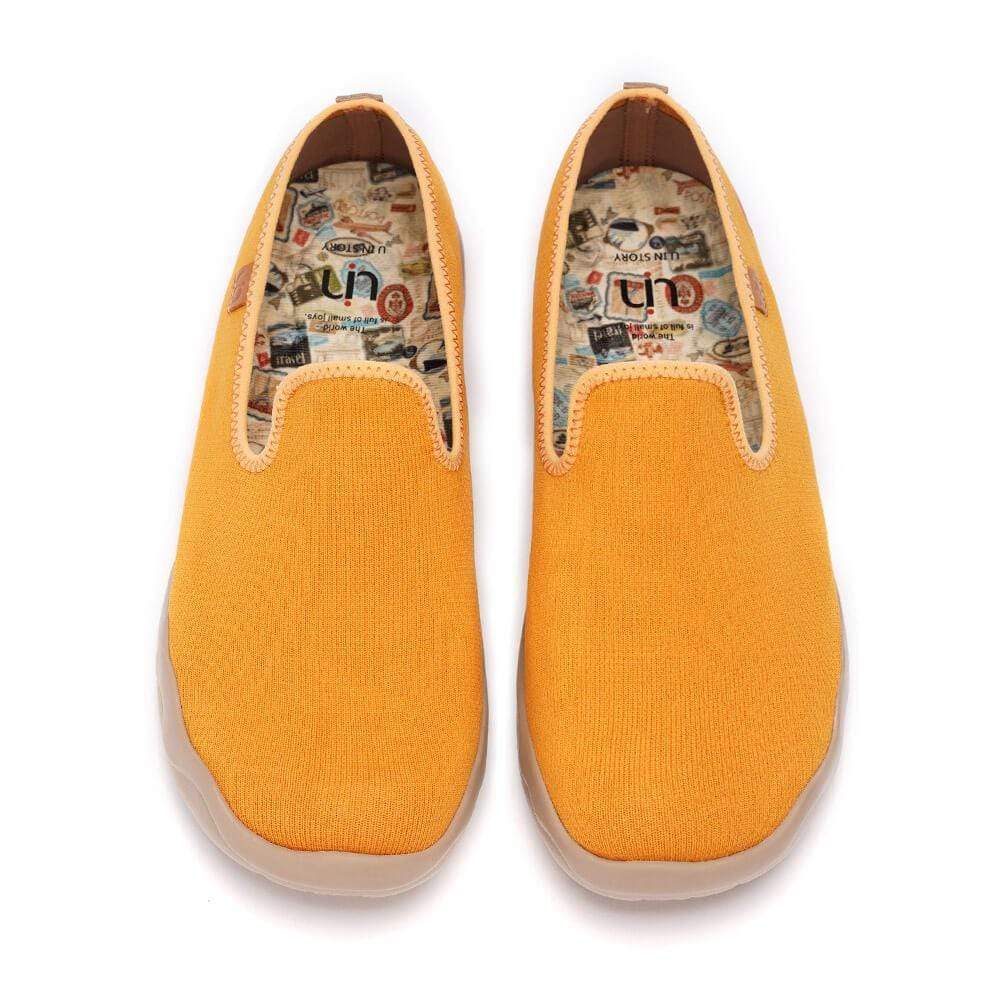 Men Size 6-11 UIN Slip On Shoes Canvas Comfortable "Barcelona Canvas Orange"