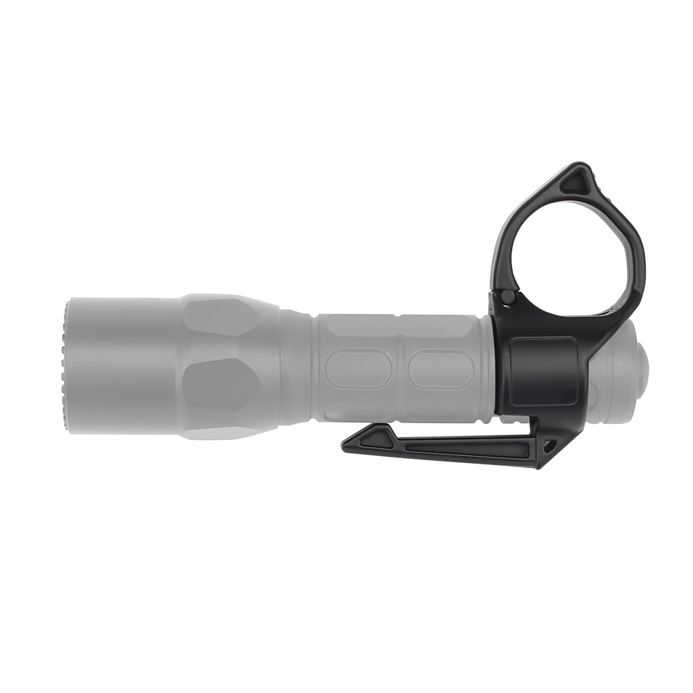 Lightweight Tactical Flashlight Ring Portable Flashlight Holder with Pocket Clip