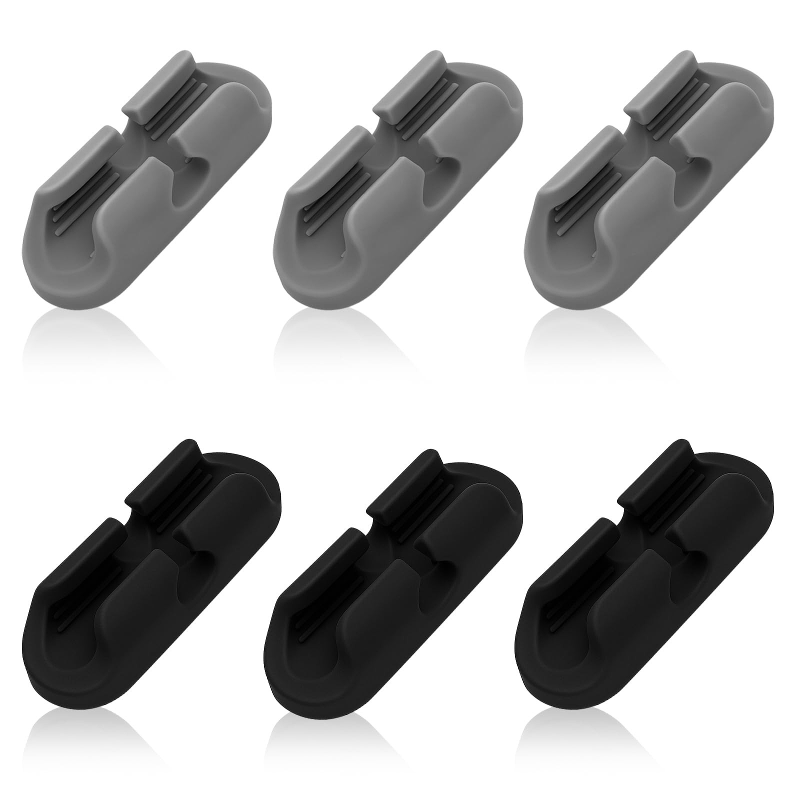 6-Pack Adhesive Dual-Slot Pen Holders – Silicone Self-Stick Organizer for Pen...