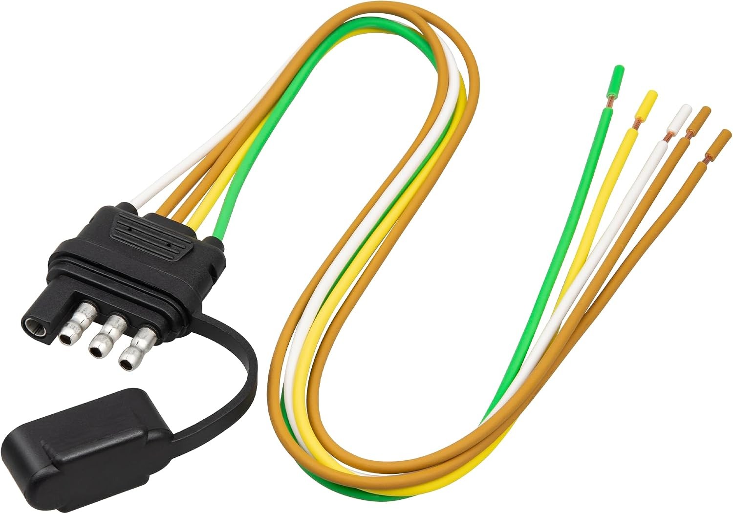 Oyviny 4 Pin 5 Wire Trailer Wiring Harness 18 Inches, 16AWG Pure Copper Wishb...