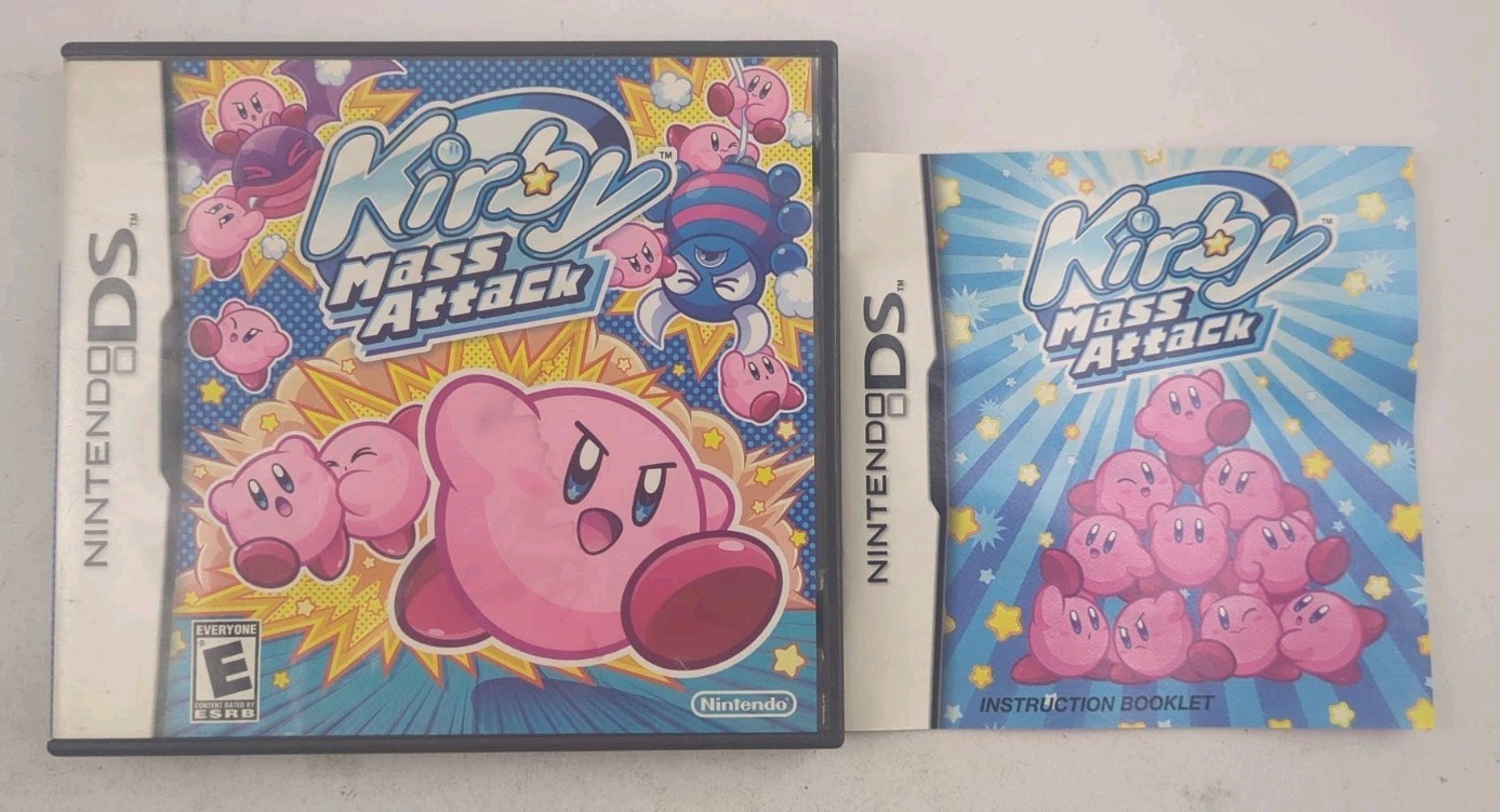 Kirby Mass Attack Nintendo DS Case & Manual Only No Game Authentic Original