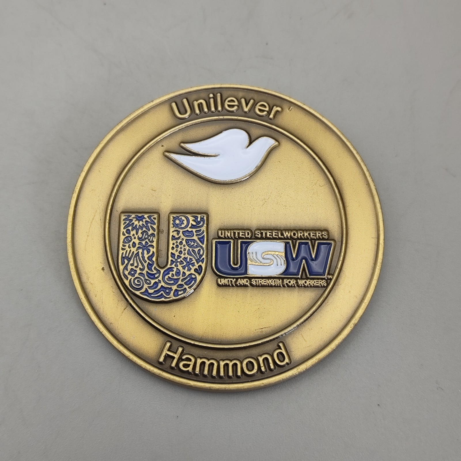 Unilever Hammond Presented for Excellence Warehouse Challenge Coin