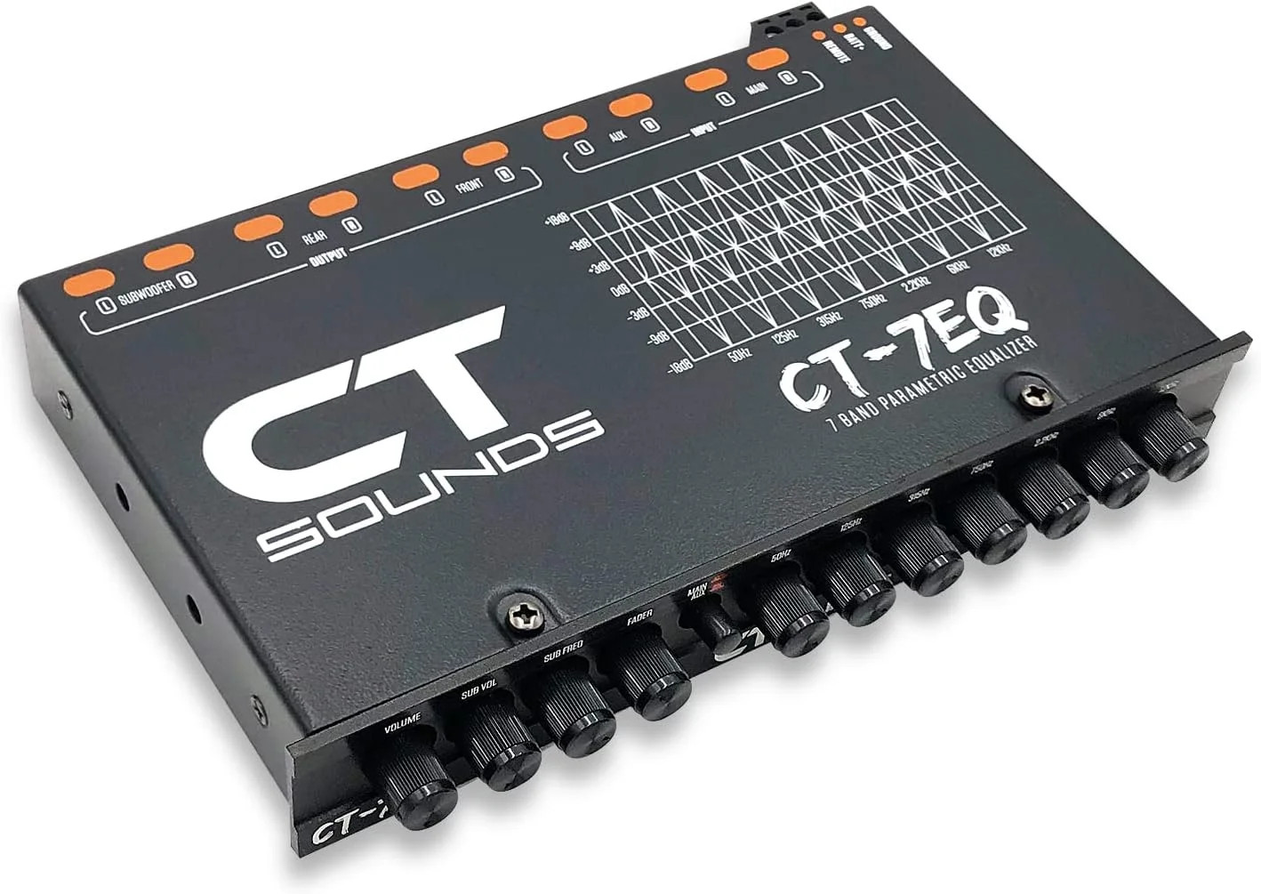 CT Sounds CT-7EQ 7 Band 1/2 Din Parametric Car Audio Equalizer