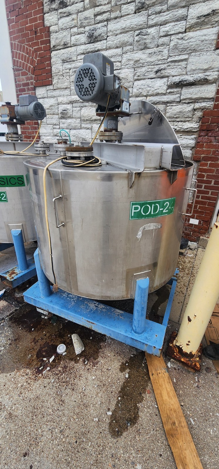 35, 50, 100-250 Gallon Dixie Mixer 316 Stainless Steel Tank W/ High Mixer 110V