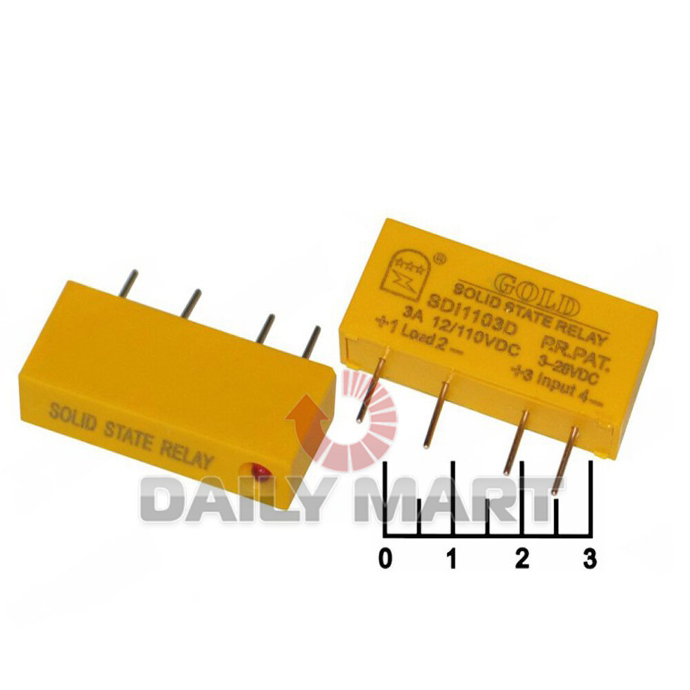 10PCS/New GOLD SDI1103D Solid State Relay 3A 110VDC