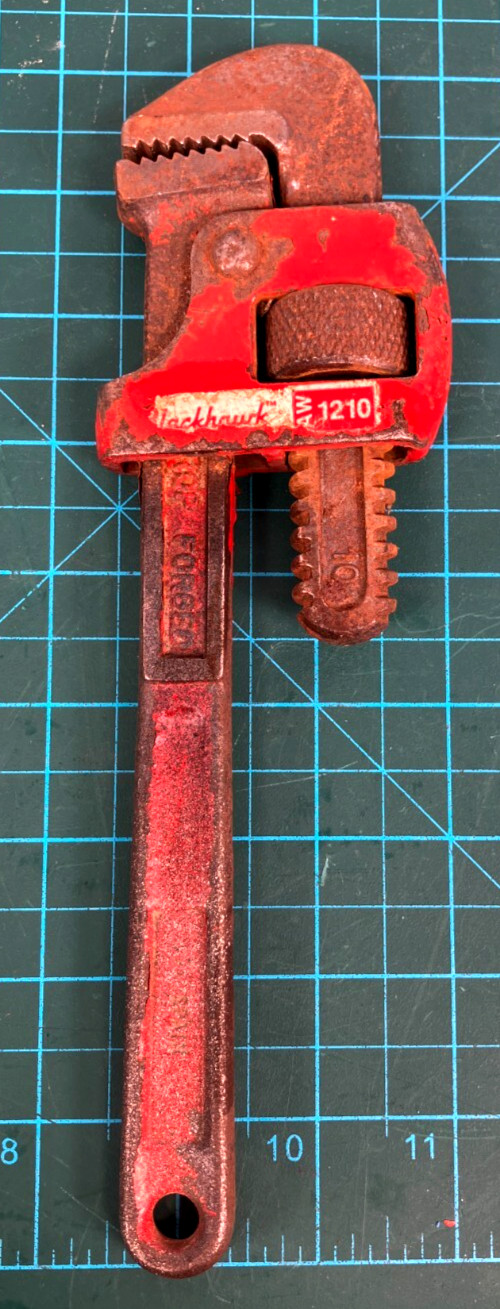 Vintage BLACKHAWK 10 inch Made in USA AW1210 Pipe Wrench