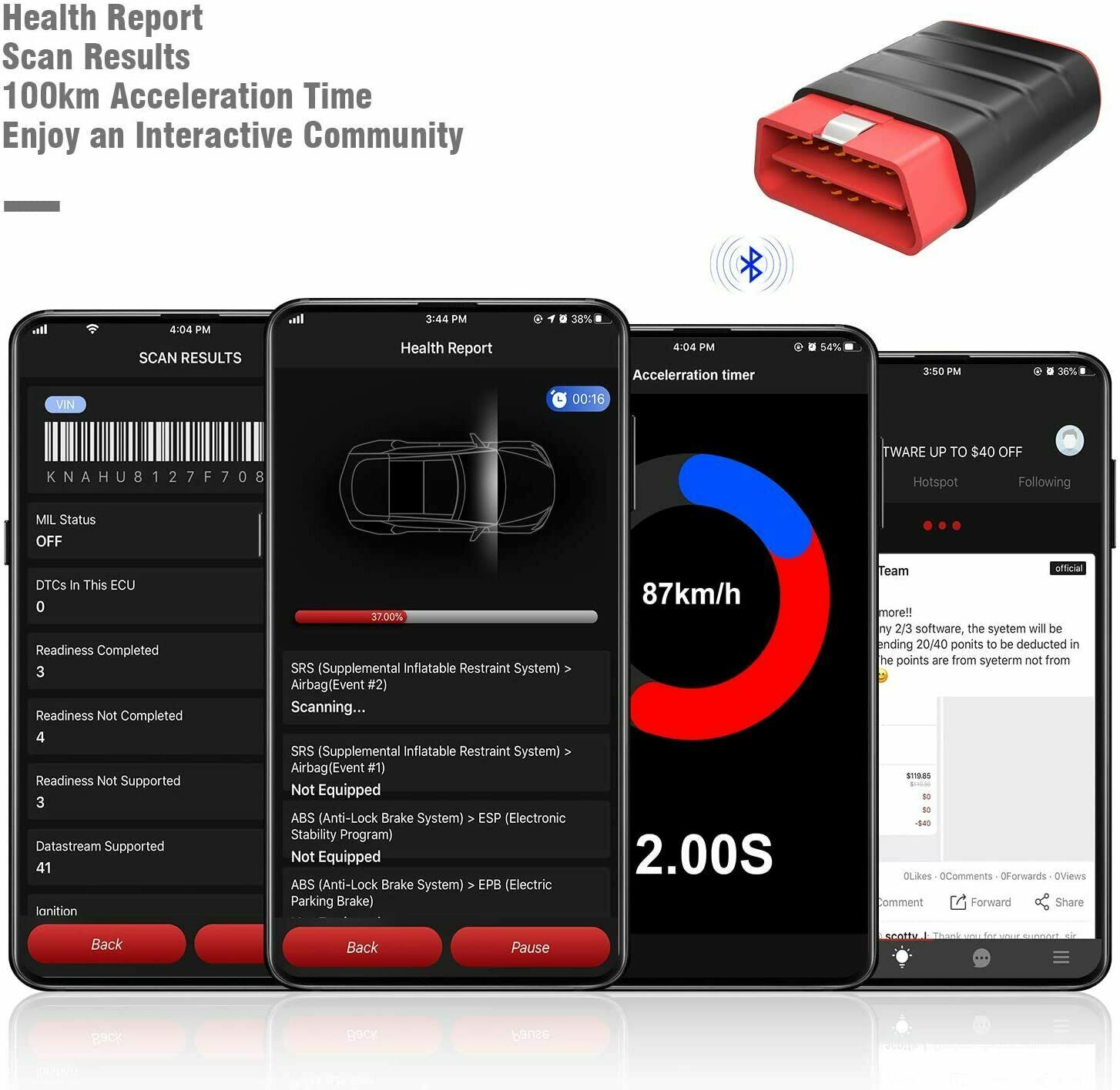 ThinkSafe OBD2 Diagnostic Scanner Bluetooth All System Bidirectional ABS SRS BMS