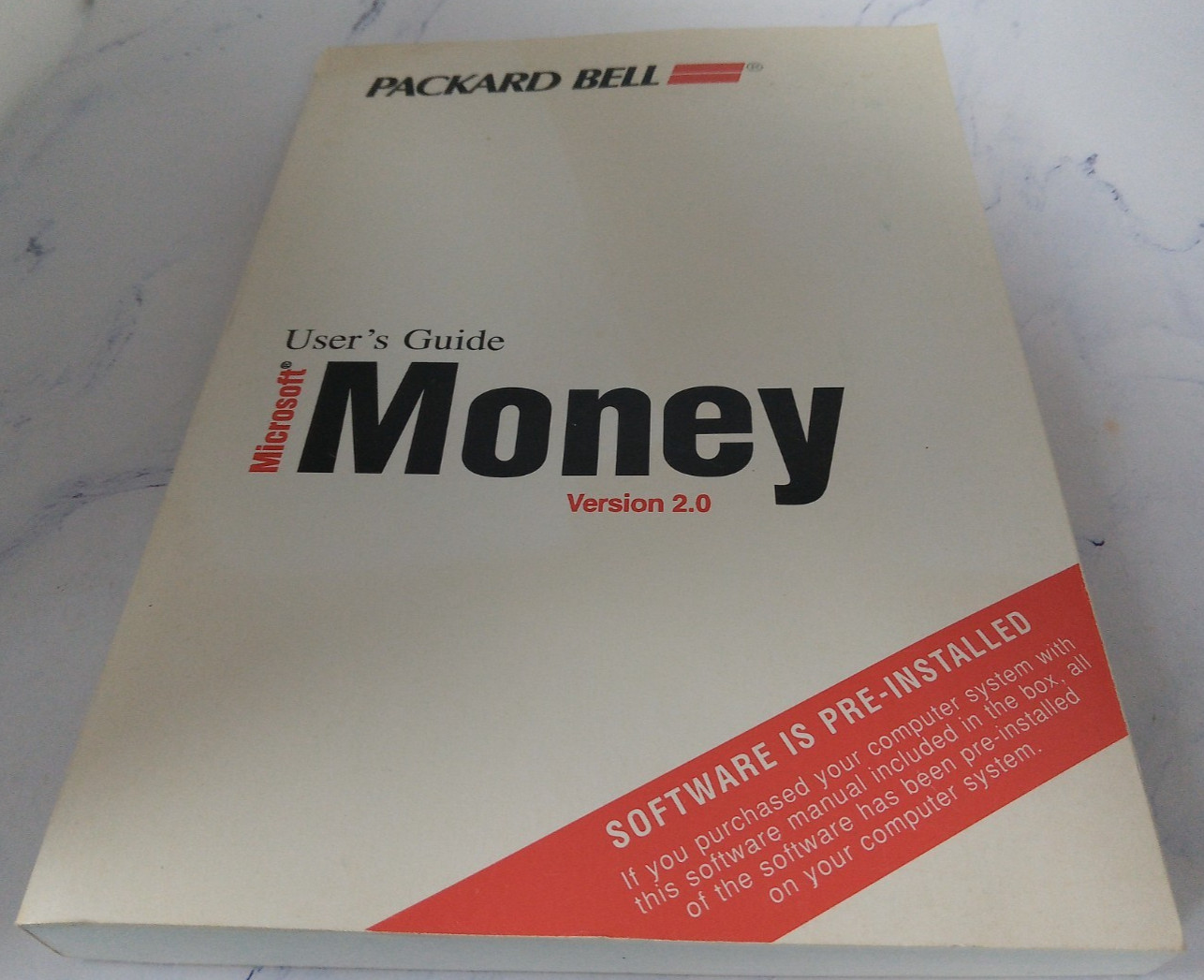Packard Bell Microsoft Money Version 2.0 User's Manual(1992 Microsoft)