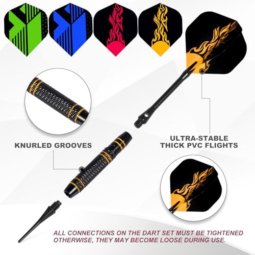 Darts Plastic Tip, Professional Soft Dart Tip Set, 12Pcs 18Gram with 120 Extra