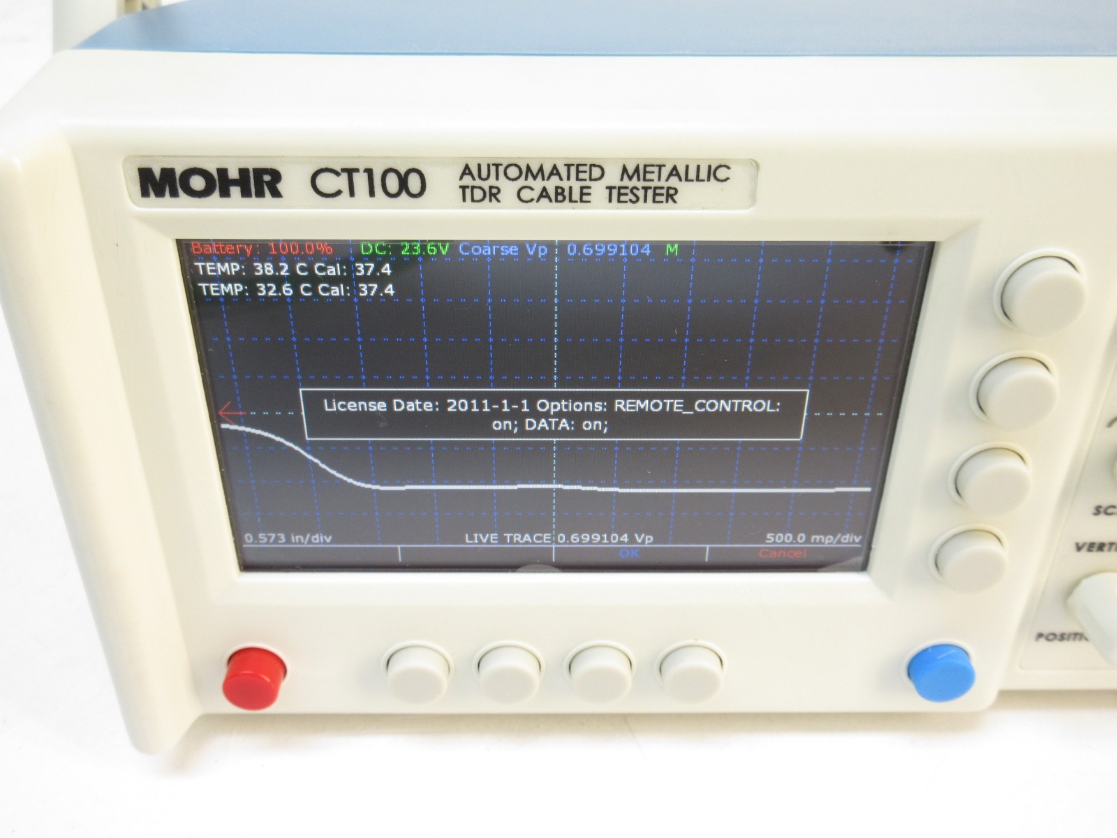 MOHR CT100 High Resolution TDR Cable Testers - 44 Operation Hours, DATA, REMOTE