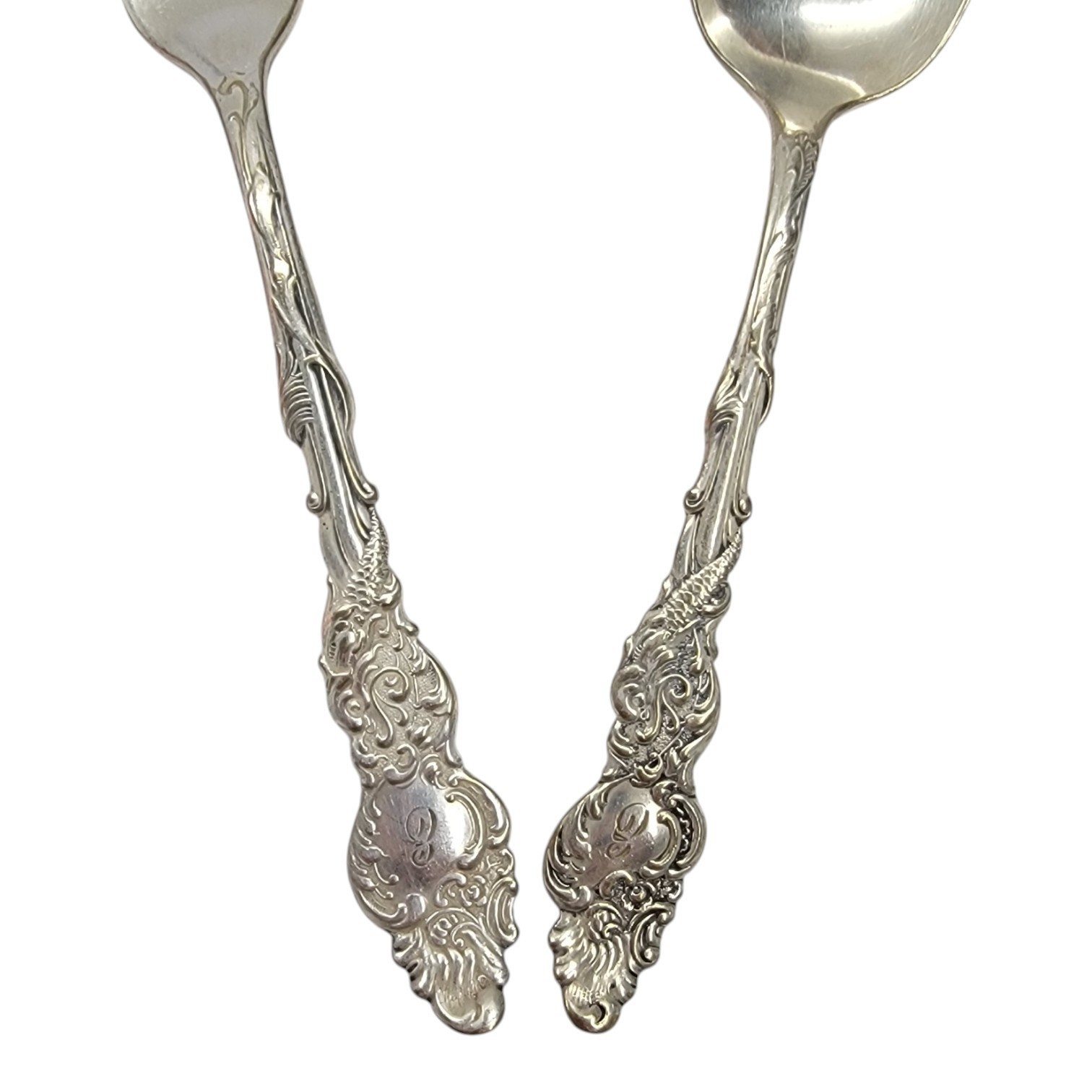 1847 Rogers Bros A1 Silverplate Flatware Fork Spoon Set Monogram E Vintage