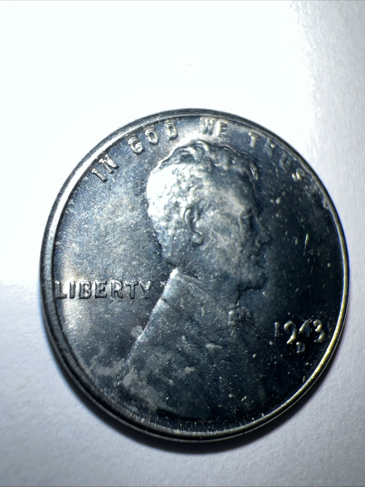 1943 D Steel Wheat Cent Very Fine