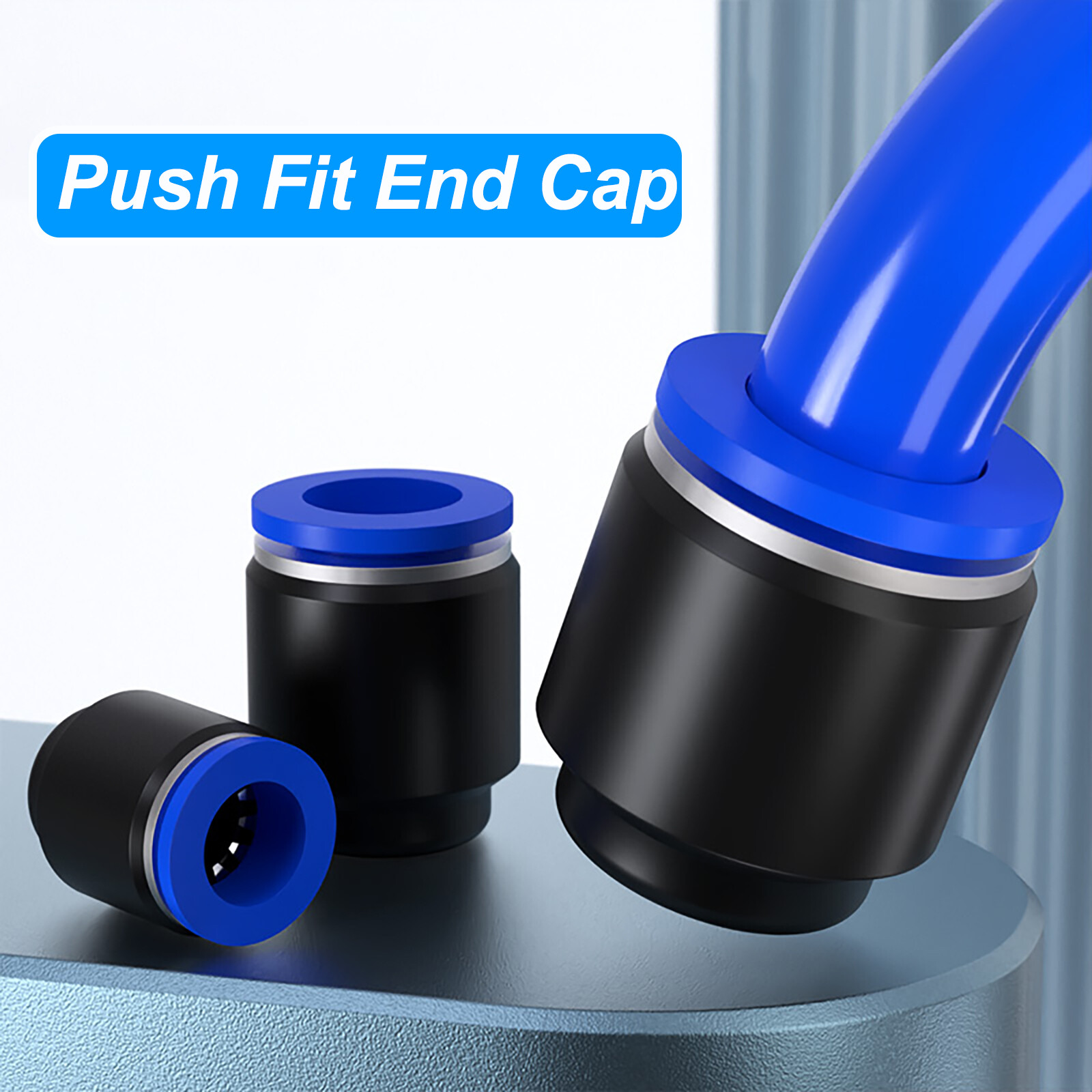 Pneumatic Push in Fitting Air Water Pipe - Blanking Plug 4/6/8/10/12/14/16mm