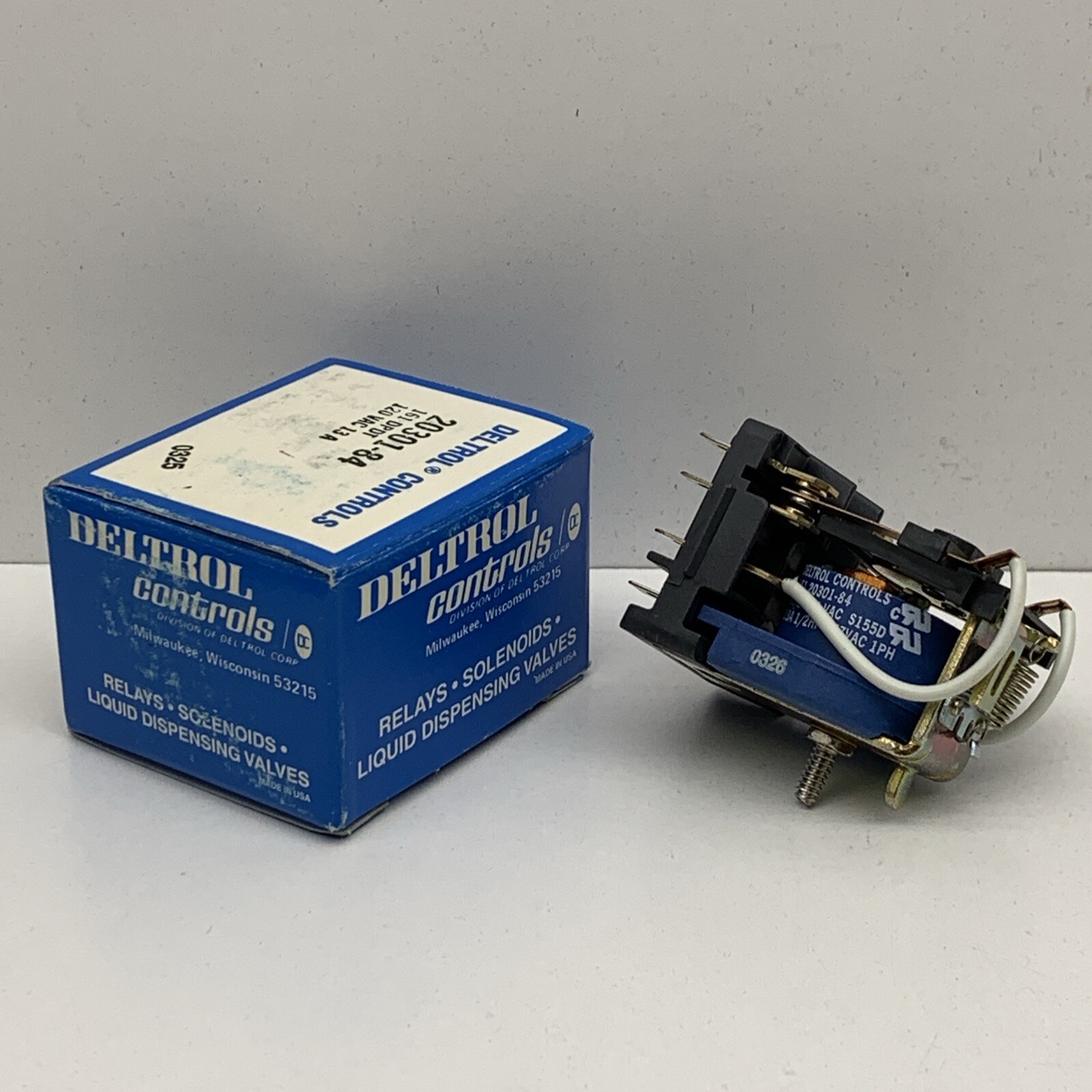 Detrol Controls 20301-84 161 DPDT General Purpose Relay 13A 120VAC, Open Frame