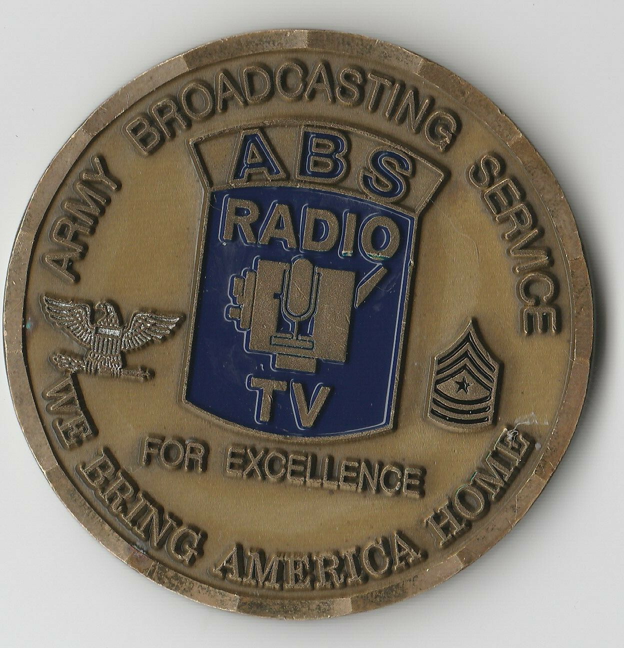 Broadcasting ABS RADIO TV Challenge Coin 2"DIA GB2