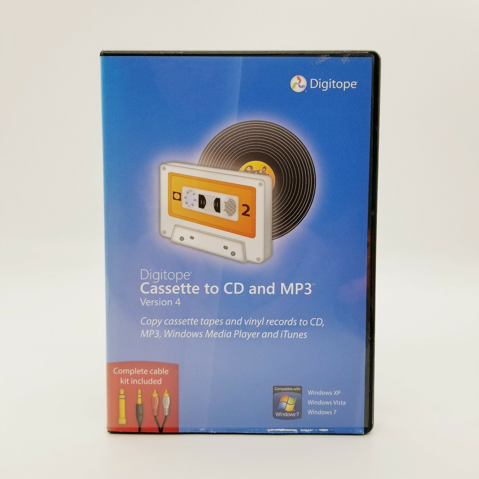 Digitope Cassette to CD MP3 Version 4 Cord Adaptor Instructions Disc Win 7+ CIB