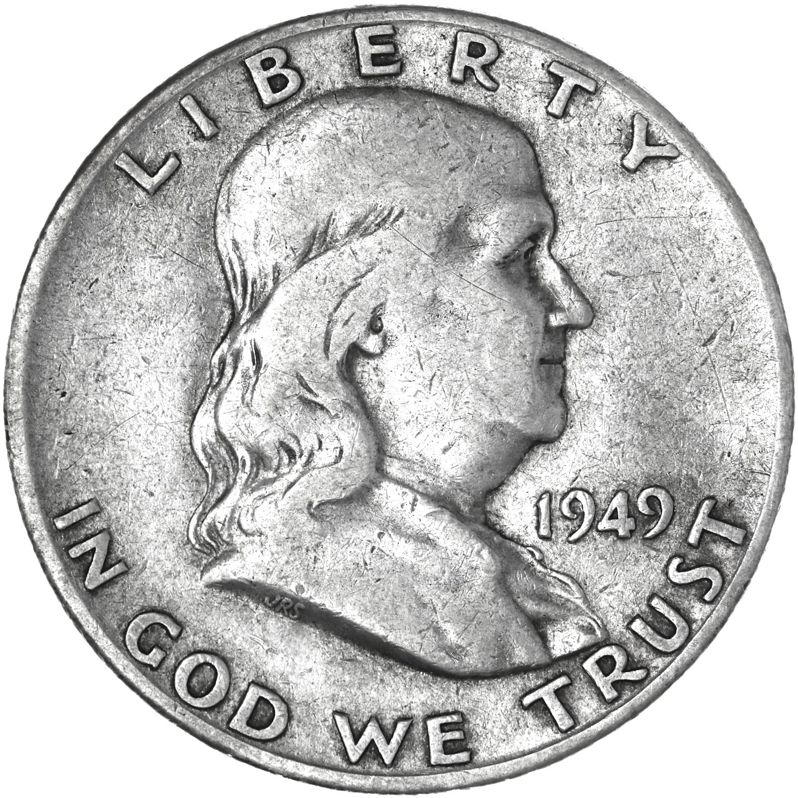 1949 D Franklin Half Dollar Fine 90% Silver