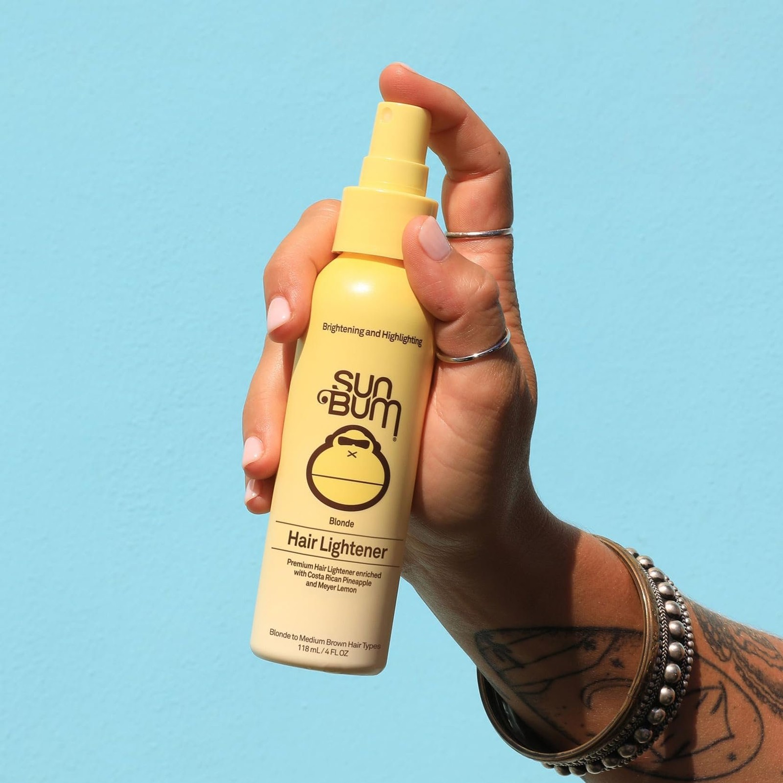 Sun Bum Blonde Formula Hair Lightener, Spray, Banana Scent, 4 oz, For Blonde...