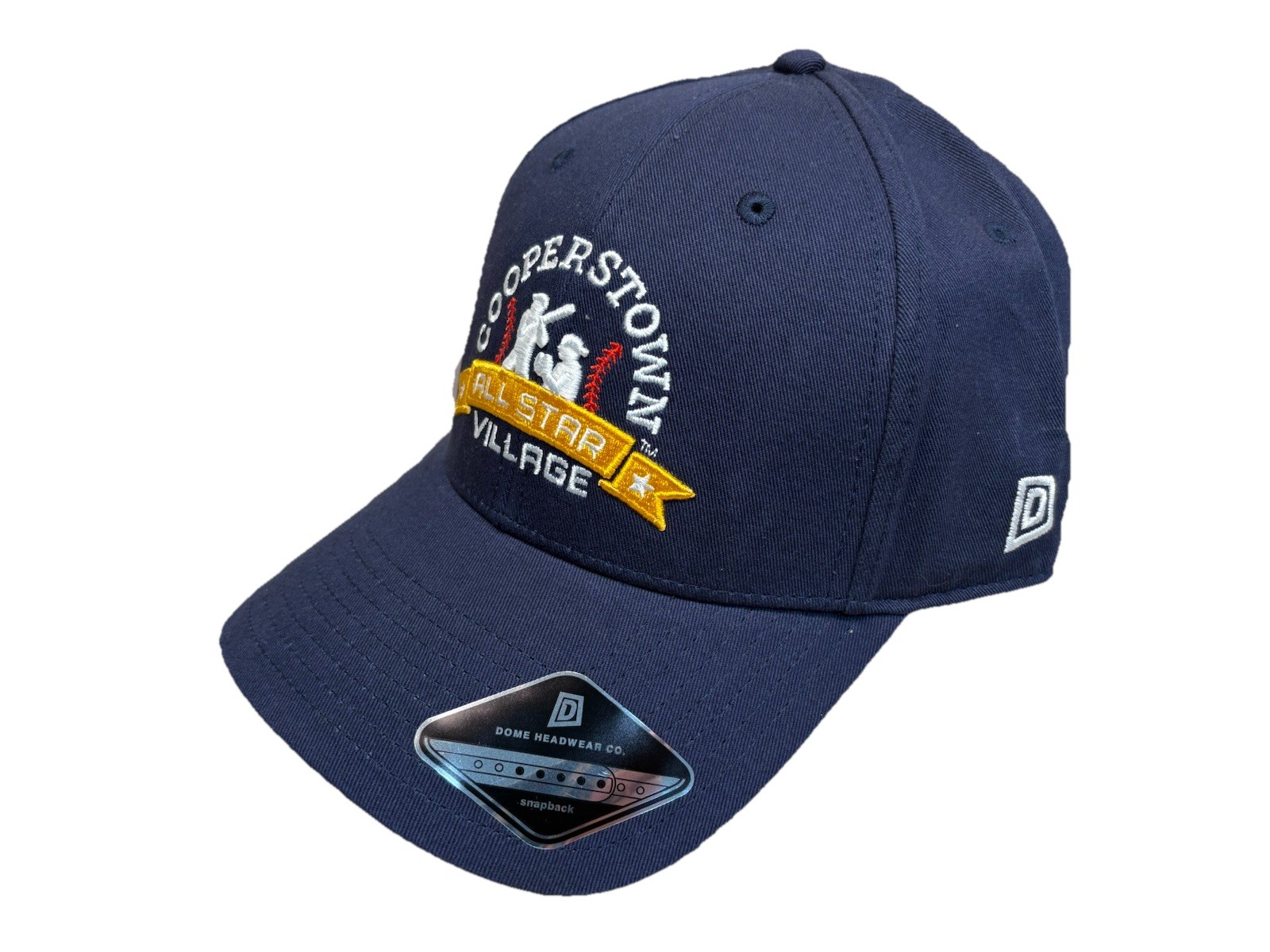 Cooperstown All Star Village Hat Dome Headwear Navy Blue Snapback Baseball Cap
