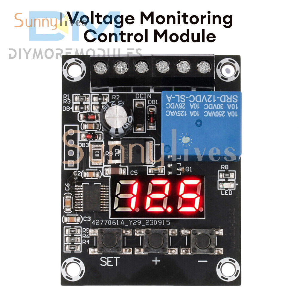DC7-24V Voltage Detection Battery Charging Discharge Monitor Relay Switch Module