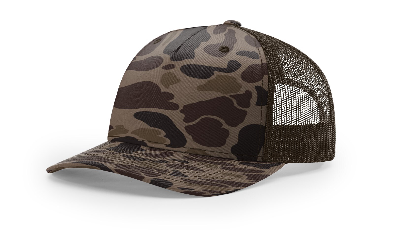 Richardson 5 Panel Trucker Cap 112FP Classic Style with Adjustable Duck Camo