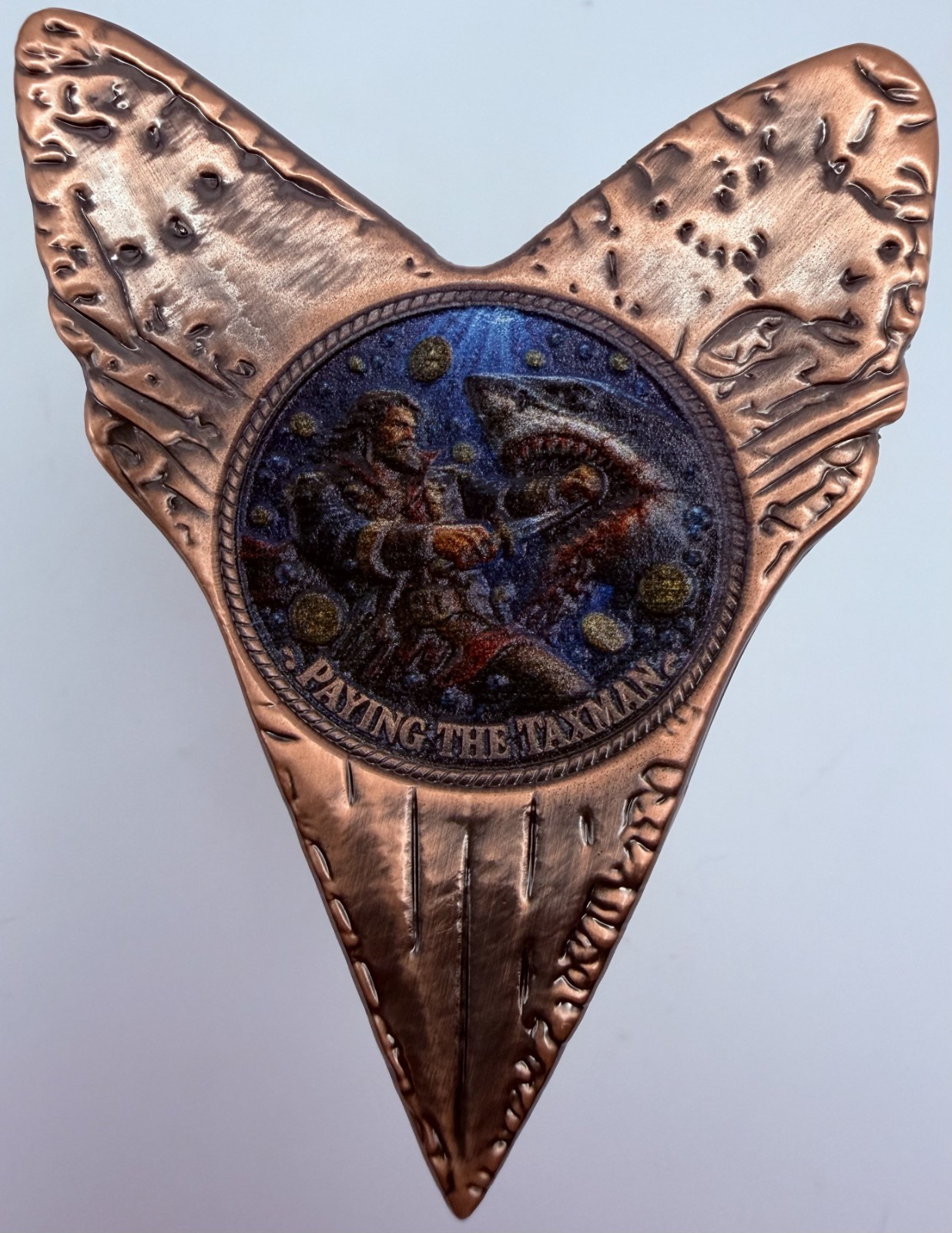 🔥 Sought After - Copper Shark Tooth Challenge Coin
