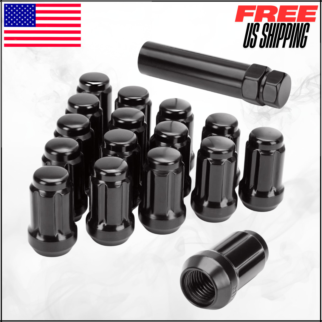 ATV Wheel Lug Nuts Closed End 6 Spline Cone Acorn Seat With Key 16PCS M10x1.25