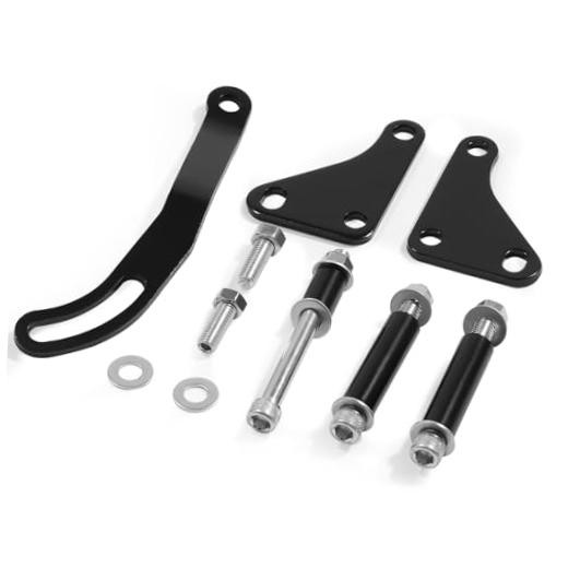 Power Steering Pump Mounting Bracket, LWP SWP, Compatible with Chevy/GM Black