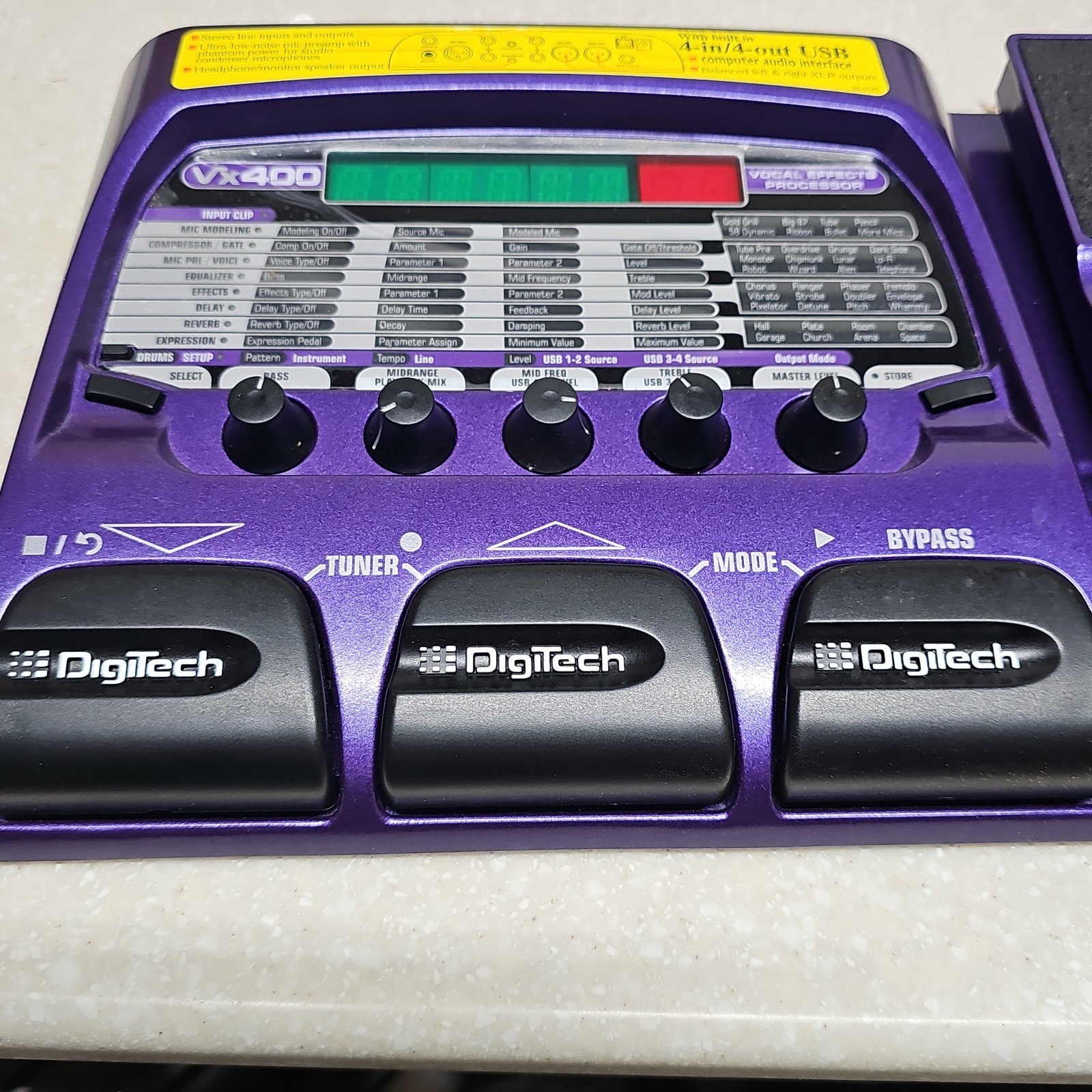 Digitech VX400 Multi Effect Guitar Vocal Processor In Original Box Tested