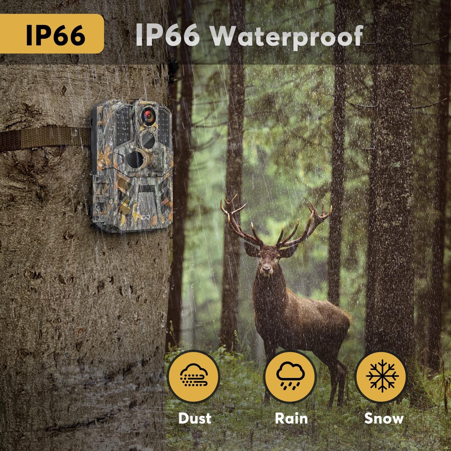 Trail Camera 3 Pack 36MP 1920P HD Game Camera with SD Cards, 0.2S Trigger Time I