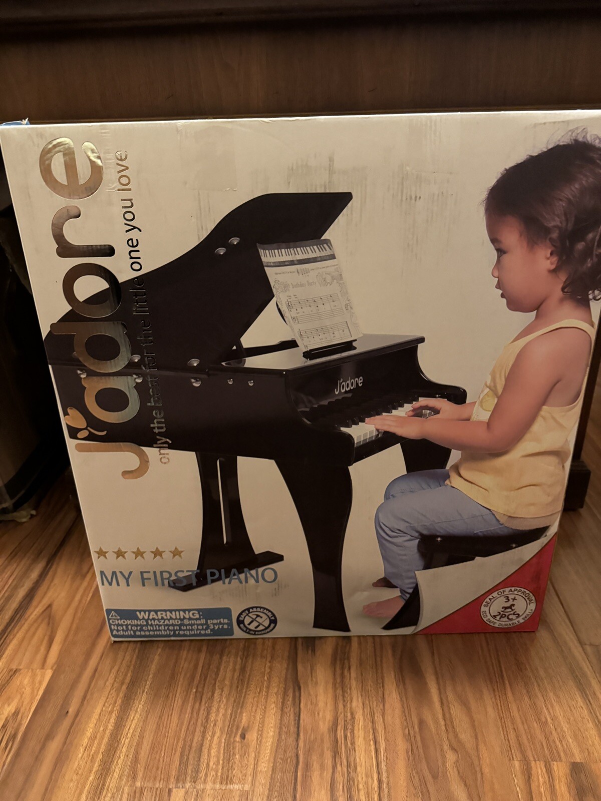 New J'adore, Kids' Music Education My First Melody Piano w Bench | Black