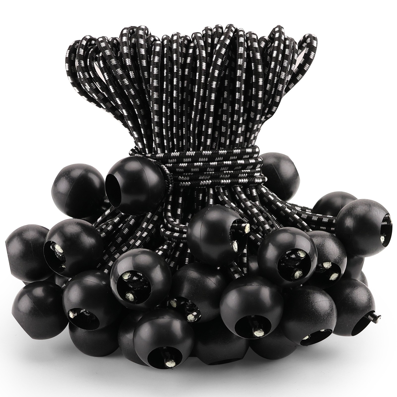 104PC Elastic Ball Bungee Cords 6" Canopy Tarp Tie Downs Straps Portable Durable
