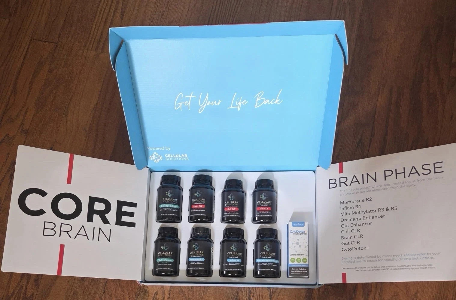 Dr Pompa CELLULAR SOLUTIONS New Sealed CORE Brain Phase Supplements