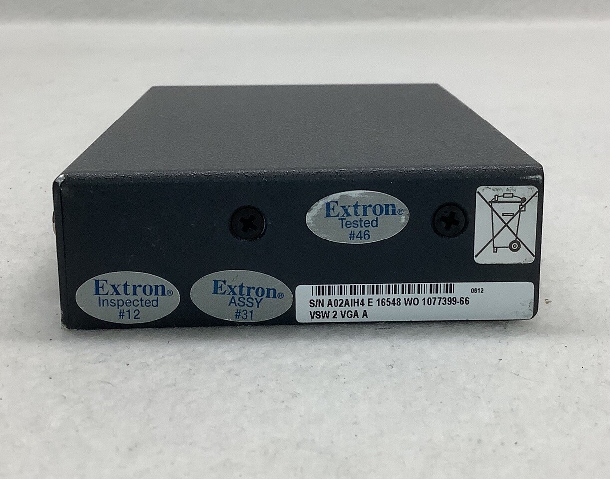 Extron VSW 2VGA A Two Input VGA and Stereo Audio Switch