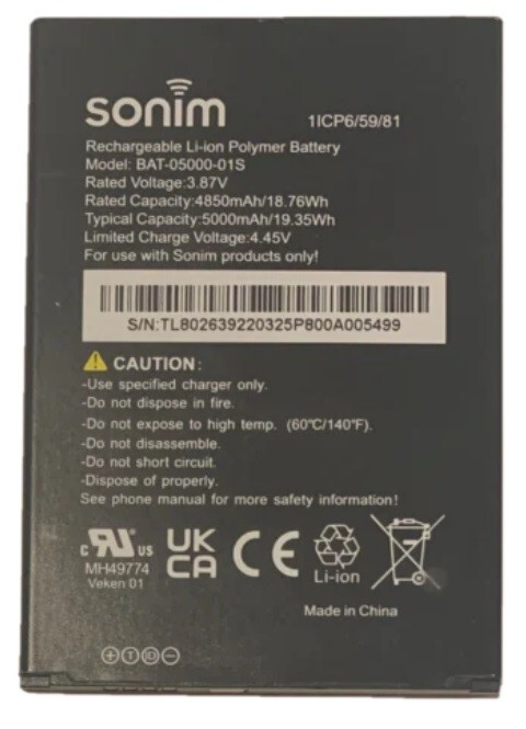 New OEM Original Genuine Sonim  XP10 XP9900 BAT-05000-01S 5000mAh Battery
